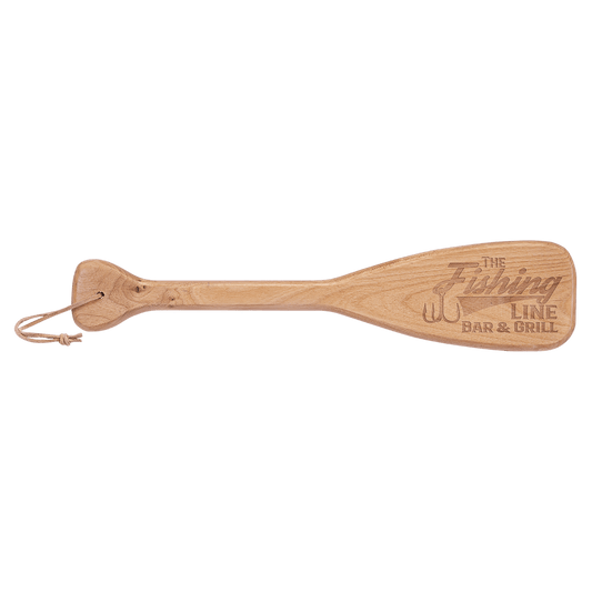 Personalized Boat Paddle with Leather String