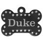 Personalized Black Swarovski Bling Pet Tags