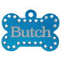Personalized Blue Swarovski Bling Pet Tags
