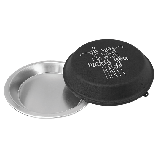 Personalized Aluminum Pie Pan with Black Powder Coated Lid