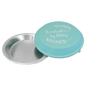Personalized Aluminum Pie Pan with Teal Powder Coated Lid