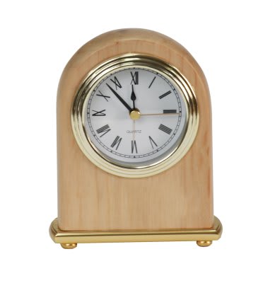 Red Alder Arch Personalized Desk Clock