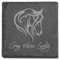 Square Slate Custom Engraved Coaster with Foam Pads