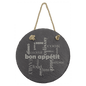 Personalized Round Slate Decor with Hanging String