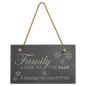 Personalized Rectangle Slate Decor with Hanging String