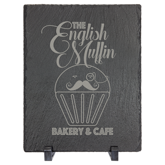 Personalized Rectangle Slate Decor  with Rubber Pads and Stands