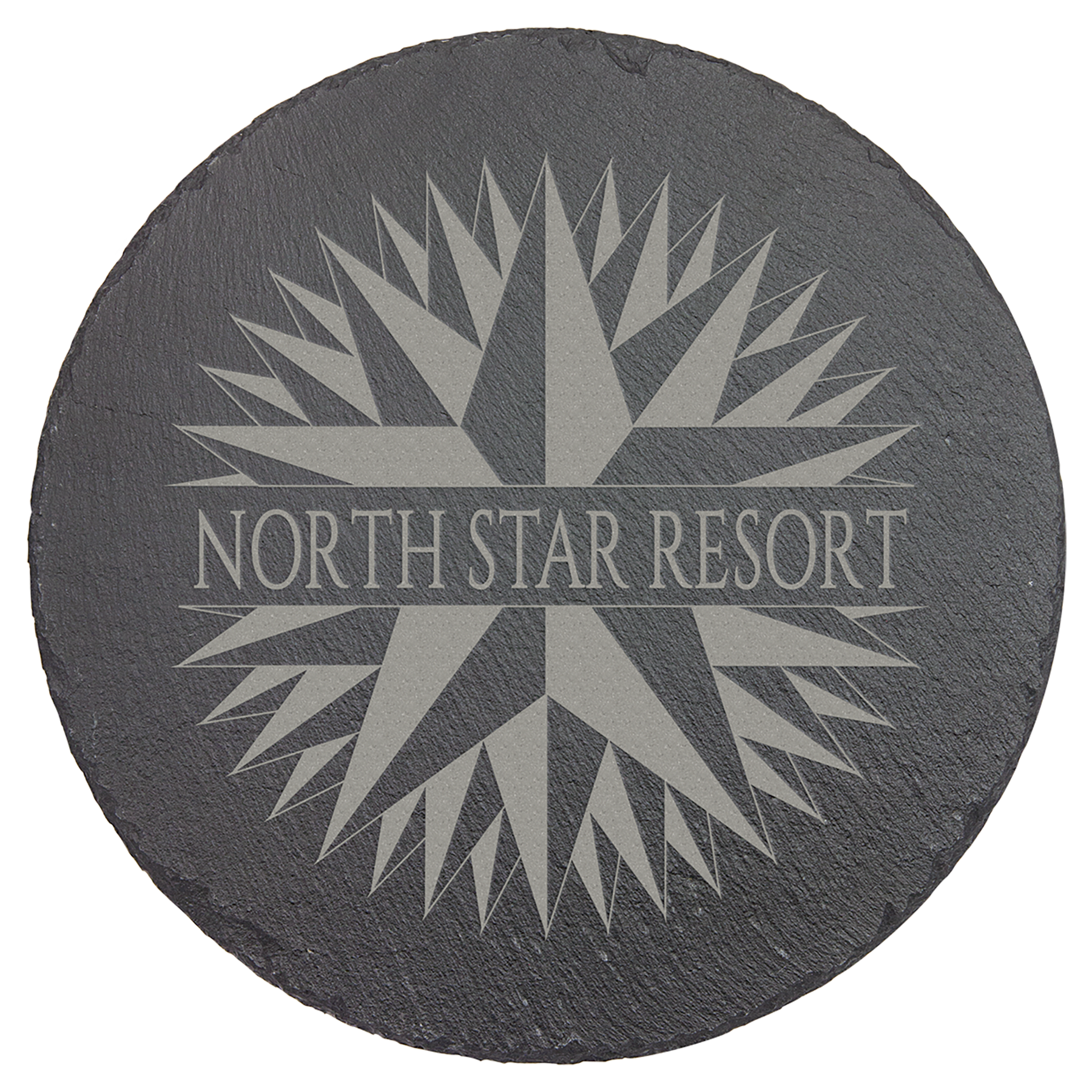 Personalized Round Slate Decor with Foam Pads