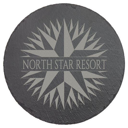 Personalized Round Slate Decor with Foam Pads