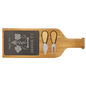 Custom Acacia Wood with Slate Serving Board with 2 Tools