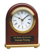 Rosewood Arch Personalized Desk Clock