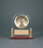 Rosewood Finish Arch Custom Engraved Glass Clock