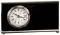 Black Horizontal Personalized Desk Clock - Wood