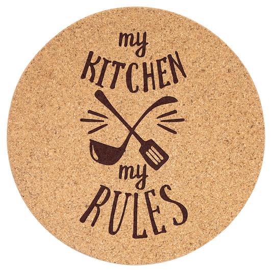 Personalized Round Cork Trivet