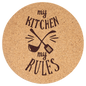 Personalized Round Cork Trivet