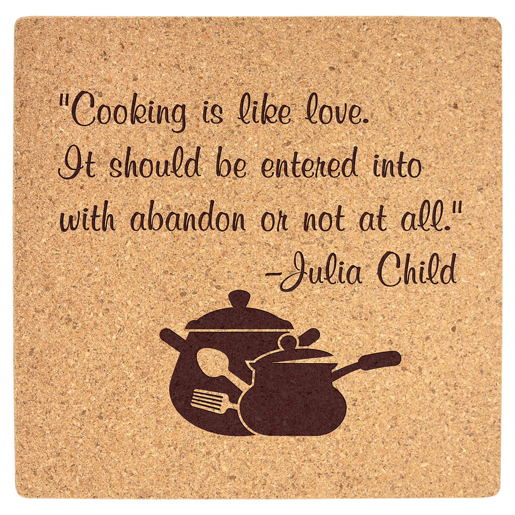 Personalized Square Cork Trivet