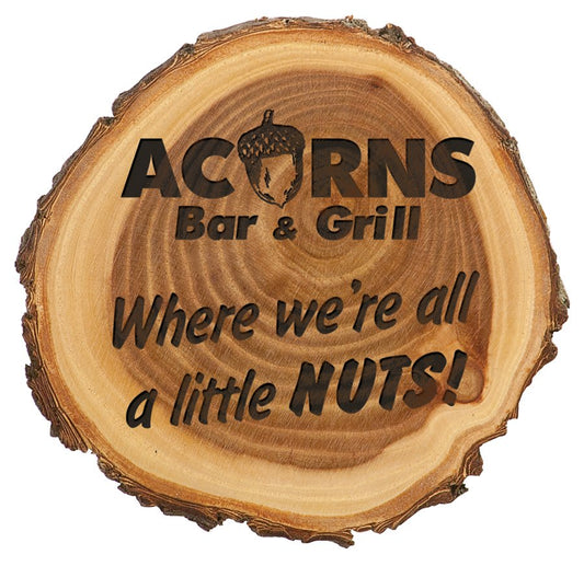 9 Old West Log Elm Wood Custom Award Plaque - Wood