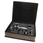 Custom Gray Leatherette 5-Piece Wine Tool Set - Leatherette