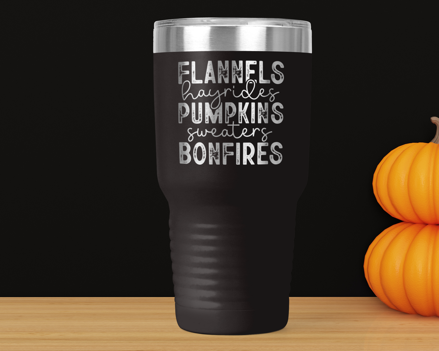 Fall Fun 30oz Tumbler | 16 Autumn Designs | Laser-Engraved Drinkware