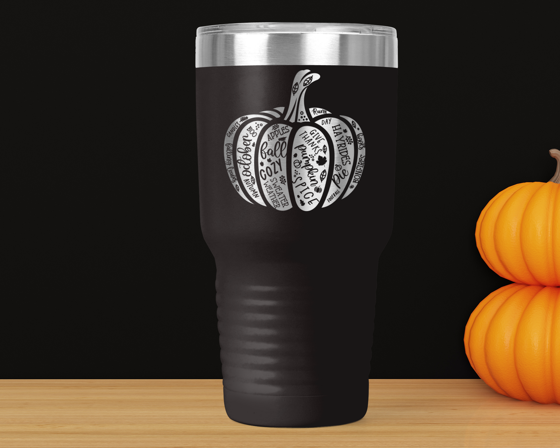 Fall Fun 30oz Tumbler | 16 Autumn Designs | Laser-Engraved Drinkware