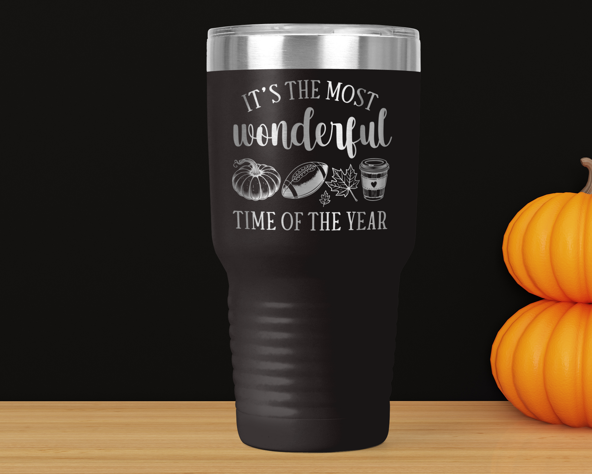 Fall Fun 30oz Tumbler | 16 Autumn Designs | Laser-Engraved Drinkware